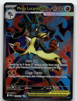 MEGA LUCARIO EX 160/132 ULTRA RARE MEGA EVOLUTION POKEMON NEAR MINT 2 - Image 2