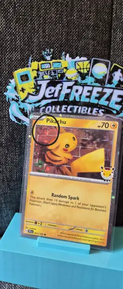 Pokemon Day 30th Anniversary Pikachu Promo #051 Cosmos Holo With 2 Swirls - Image 2