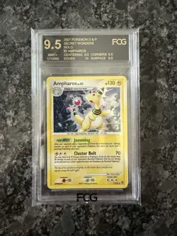 Pokemon Ampharos Secret Wonders 1/132 Holo Rare 130 HP 2007 FCG 9.5 Card - Image 1