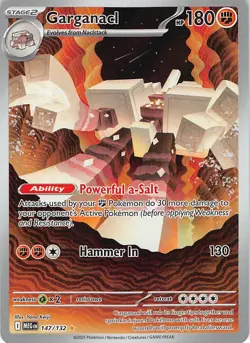 Garganacl 147/132 Illustration Rare Mega Evolution Pokemon Near Mint - Image 1