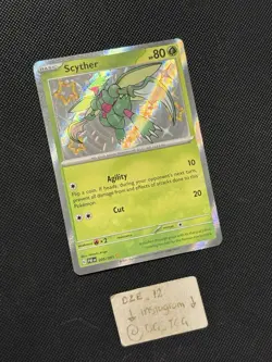Pokemon Paldean Fates - Scyther - 095/091 - Baby Shiny Holo - M/NM - Image 3