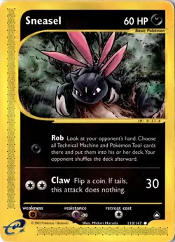 Sneasel 110/147 - Aquapolis - Pokemon - MP - Image 1