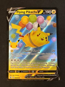 Flying Pikachu V 006/025 Celebrations Holo Pokemon - Image 1