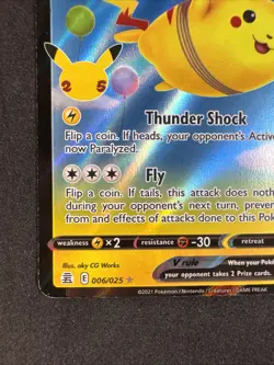 Flying Pikachu V 006/025 Celebrations Holo Pokemon - Image 5