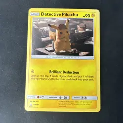 Detective Pikachu SM194 Sm Holo Sun & Moon Pokemon MJ - Image 1