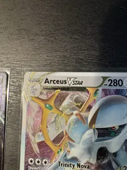 Pokemon TCG Arceus V 122/173 & Arceus Vstar 123/173 Metal Cards Near Mint - Image 5