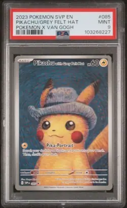 Pokemon 2023 Pikachu with Grey Felt Hat 085/SVP-EN Promo - PSA 9 - Image 1