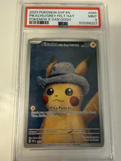 Pokemon 2023 Pikachu with Grey Felt Hat 085/SVP-EN Promo - PSA 9 - Image 2