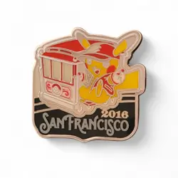 Pokemon 2016 World Championships San Francisco Pikachu Lapel Pin Official - Image 1