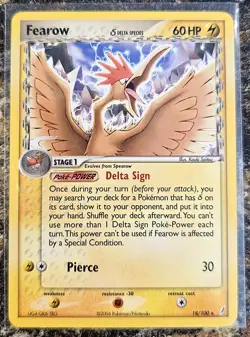 Pokemon 2006 Crystal Guardians Fearow 18 NM - Image 1