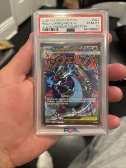 2025 POKEMON MEP ULTRA-PREMIUM COLLECTION #023 MEGA CHARIZARD X EX PSA 10 - Image 1