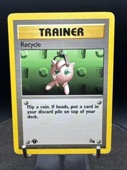 Recycle 61/62 Fossil 1st Edition Pokemon WOTC Common - Image 1