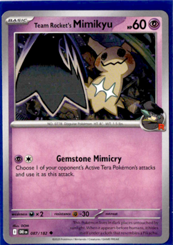 Team Rocket's Mimikyu - 087/182 - Pokemon Destined Rivals - Image 1