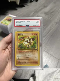 Pokemon 1999 Jungle Mankey #55 PSA 9 - Image 1