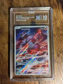 Pokemon Low Pop ✨ Tag Gem Mint 10 🌋 Groudon Paradox Rift IR #199 🔥 Top 10 Rank - Image 2