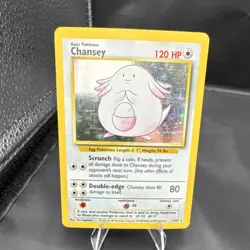 Pokemon Chansey Base Set Holo Rare 003/102 120 HP English 1999 TCG - Image 1