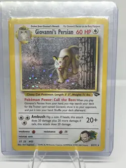 Pokemon TCG Giovanni's Persian 8/132 Gym Challenge Holo Rare Unlimited - Image 1