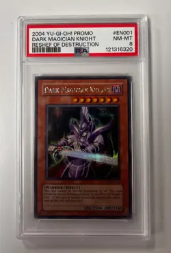 Yugioh 2004 psa graded 8 promo card Dark Magician Knight Reshef of Destruction - Image 2