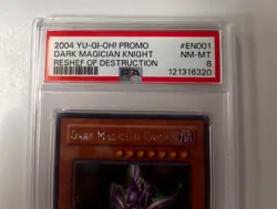 Yugioh 2004 psa graded 8 promo card Dark Magician Knight Reshef of Destruction - Image 3