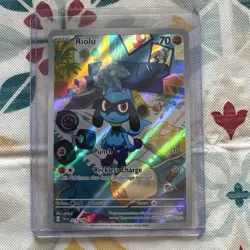 Pokemon TCG Riolu Illustration Rare Card #215/198 Scarlet & Violet - Image 1