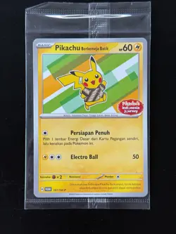 Pikachu Berkemeja Batik 101/SV-P Indonesia Journey Promo Sealed Pokemon Card - Image 1