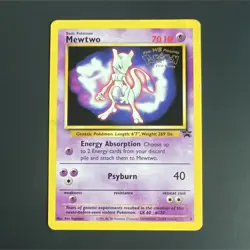 Pokemon Mewtwo Promo Kids WB First Movie 03/53 Wotc 70HP Basic Psychic Card - Image 1