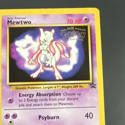 Pokemon Mewtwo Promo Kids WB First Movie 03/53 Wotc 70HP Basic Psychic Card - Image 3