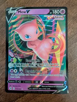 Mew V 060/159 Fusion Strike Ultra Rare Holo Card Pokemon TCG NM - Image 1