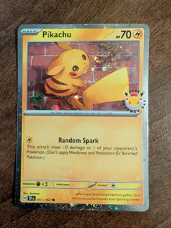 Pikachu 051/162 2026 Pokemon Day Promo Card - Pokemon TCG - NM - Image 1