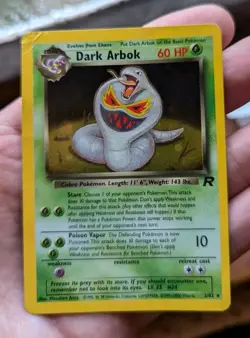 Dark Arbok 2/82 Holo Team Rocket WOTC Vintage Pokemon Card TCG Played - Image 2