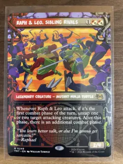 Raph & Leo, Sibling Rivals (Showcase) Rare MTG Ninja Turtles Regular - Image 1