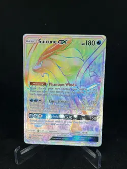 Pokemon Suicune GX Secret Rare Full Art 220/214 Sm-Lost Thunder Holo NM - Image 1