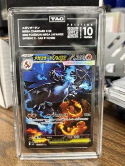 Pokemon Mega Charizard X EX SAR 110/080 JAPANESE Inferno X TAG 10 PRISTINE - Image 1