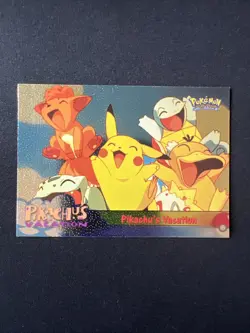 Pokemon Topps Pikachu's Vacation #42 Holo Black Logo Vintage - Image 1