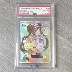 Pokemon Rosa 236/236 Sm-Cosmic Eclipse Full Art Ultra Rare Holo PSA 10 English - Image 1