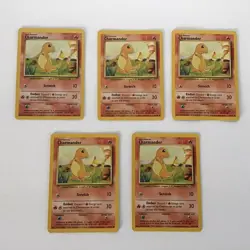 Charmander Base Set 46/102 Pokemon Card LP X5 - Image 1