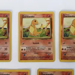 Charmander Base Set 46/102 Pokemon Card LP X5 - Image 5