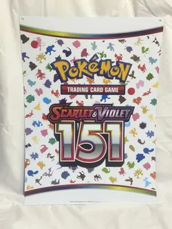 Pokemon Scarlet & Violet 151 Promotional 3D Lenticular TCG Sign Poster 17" x 24" - Image 4