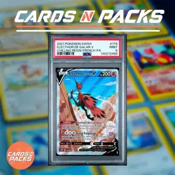 Carte Pokemon Electhor de Galar-V 174/198 Holo Regne de Glace PSA 9 ✨ - Image 1
