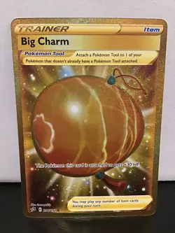 Big Charm 206/192 Pokemon Rebel Clash Holo Gold Secret Rare - Image 1