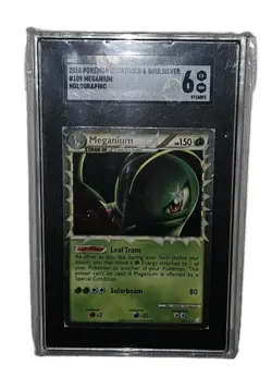 2010 Pokemon HGSS Meganium Prime Holo 109/123 Graded SGC 6 - Image 1