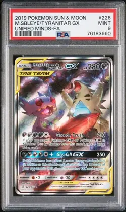 PSA 9 Mega Sableye & Tyranitar GX (Alt Full Art) 226/236 Unified Minds - Pokemon - Image 1