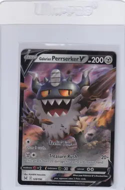 Pokemon Galarian Perrserker V 129/196 Lost Origin Holo Rare GE-82 - Image 1