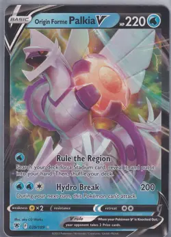 Pokemon Astral Radiance Origin Forme Palkia V 039/189 Rare Holo GE-115 - Image 1