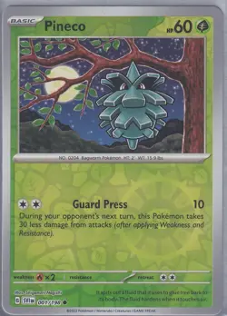 Pokemon SV1 EN Scarlet&Violet Pineco 001/198 Rare Reverse Holo / Foil GE-108 - Image 1