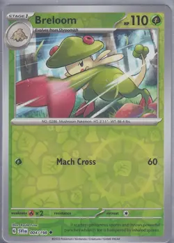 Pokemon SV1 EN Scarlet&Violet Breloom 004/198 Rare Reverse Holo / Foil GE-106 - Image 1