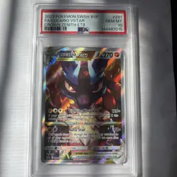 GRADED PSA 10 2023 Pokemon SWSH BSP FA/Lucario VStar Crown Zenith ETB #291 - Image 1