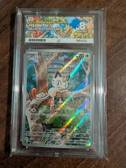 Pokemon TGC Meowth 106/094 Illustration Rare Phantasmal Flames ACE 8 - Image 1
