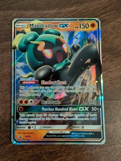 Pokemon TCG Marshadow GX Black Star Promo SM59 LP - Image 1