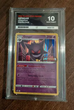 Gengar SWSH241 Black Star Promo Prerelease Stamed Pokemon TCG Ace Gem Mint 10 - Image 1